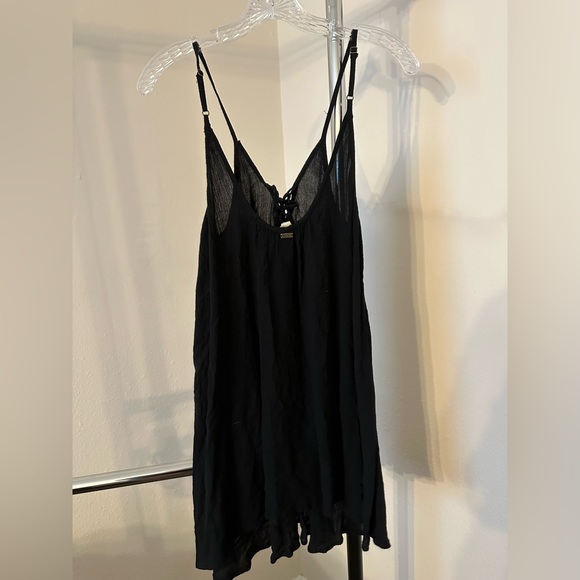 Roxy Black Tie Front Beach Cover Up - Small - Picture 2 of 4